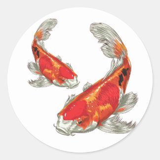 Lucky Koi Classic Round Sticker
