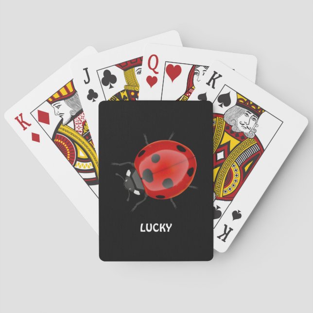 Lucky Lady Bug Playing Cards (Back)