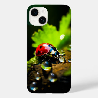 Lucky Ladybird Beetle on Leaf Case-Mate iPhone 14 Case
