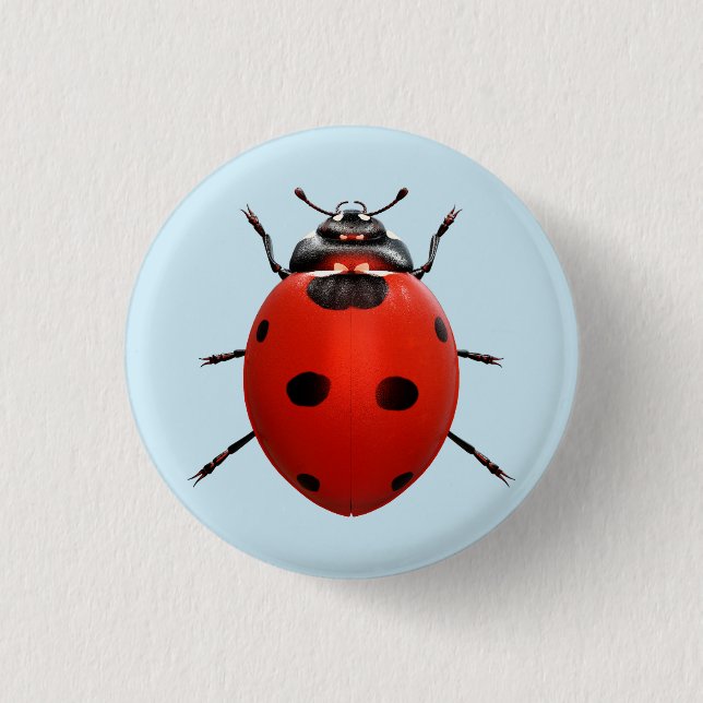 Lucky Ladybug 3 Cm Round Badge (Front)