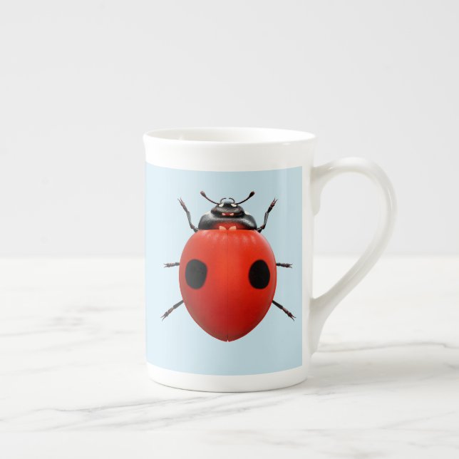 Lucky Ladybug Bone China Mug (Right)