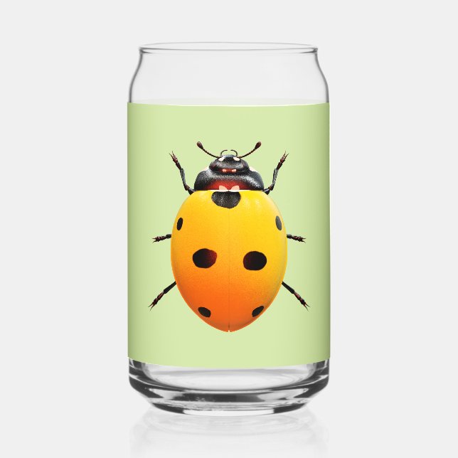 Lucky Ladybug Can Glass (Front)