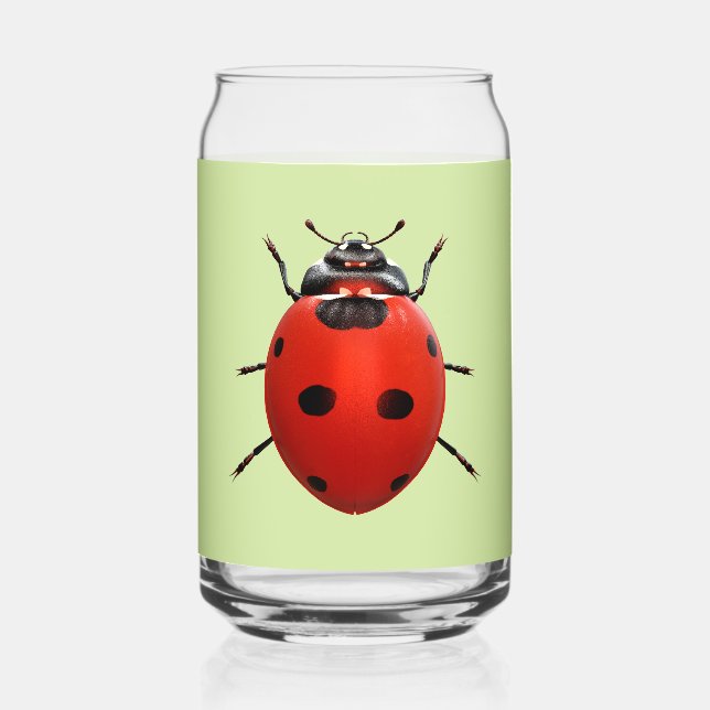Lucky Ladybug Can Glass (Front)