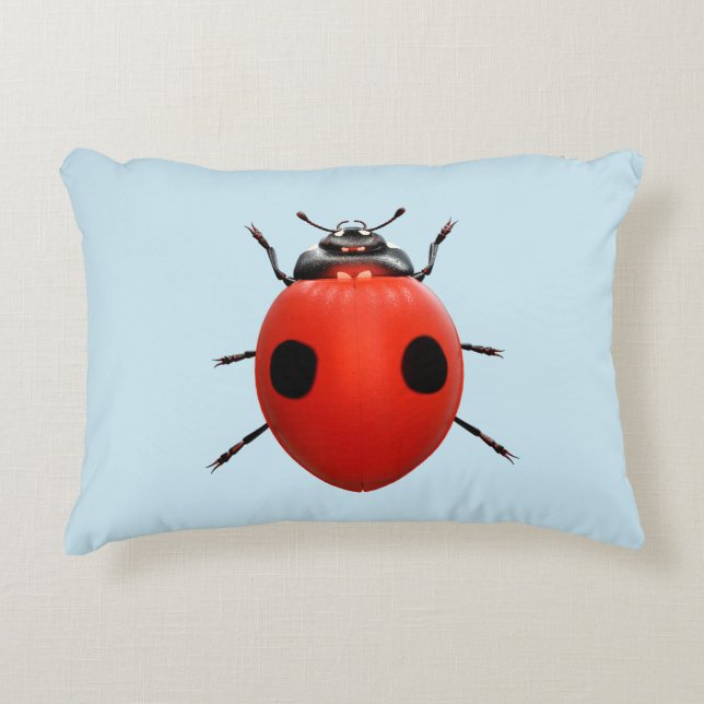 Lucky Ladybug Decorative Cushion (Front)