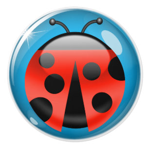 Lucky LadyBug Drawer / Cabinet Knobs - SRF