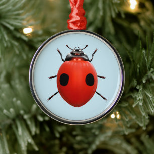 Lucky Ladybug Metal Tree Decoration