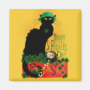 Lucky Le Chat Noir St. Patrick's Day Magnet