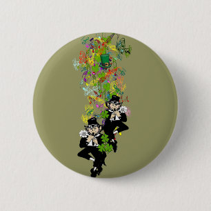 Lucky Leprechaun 6 Cm Round Badge