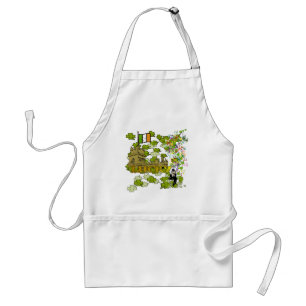 Lucky Leprechaun and His Irish Castle Standard Apron