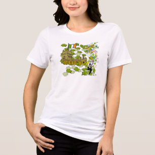 Lucky Leprechaun and His Irish Castle Tri-Blend Shirt