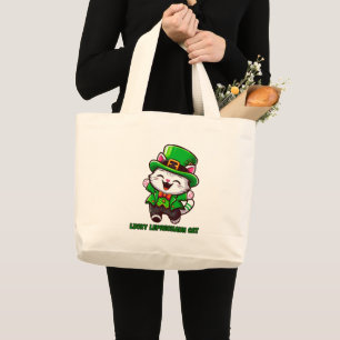 Lucky Leprechaun Cat Tote Bag