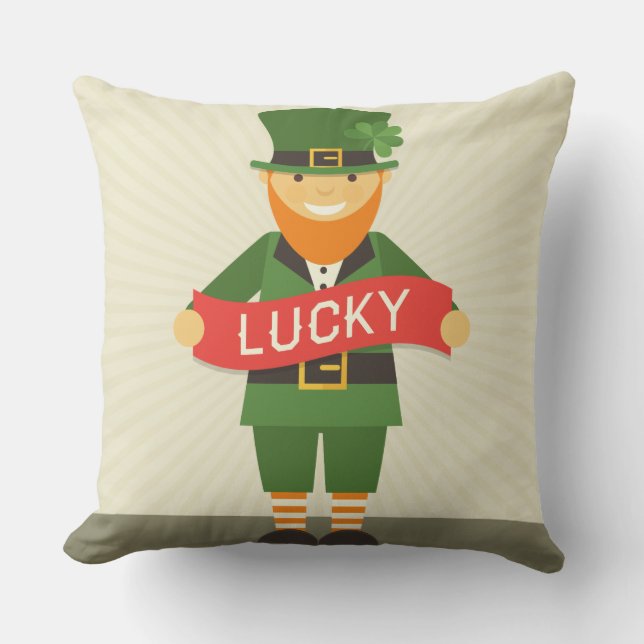 lucky leprechaun cushion (Front)