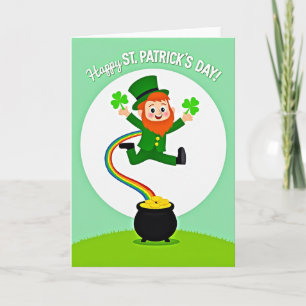 Lucky Leprechaun Day Greeting Card