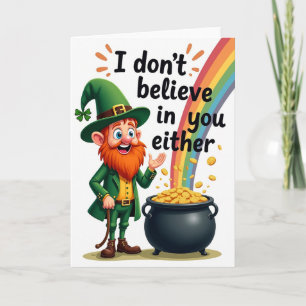 Lucky Leprechaun Funny Irish Card
