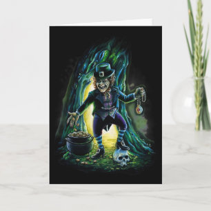 Lucky Leprechaun Funny St. Patricks Day Horror Vin Card