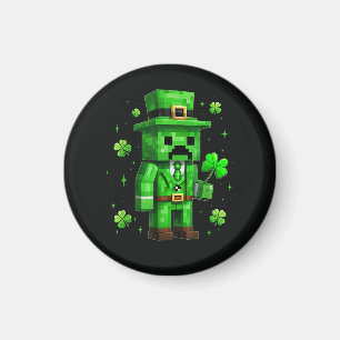 Lucky Leprechaun Funny St Patrick's Day Video Game Magnet