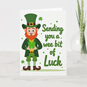 Lucky Leprechaun Good Fortune Card