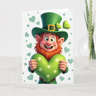 Lucky Leprechaun Heart Card