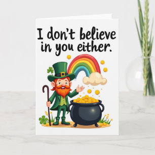 Lucky Leprechaun Humor Card