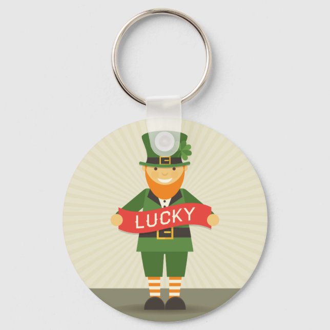 lucky leprechaun key ring (Front)