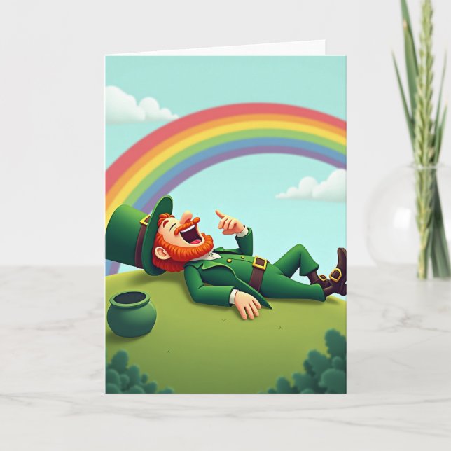 Lucky Leprechaun Laughter Card (Front)