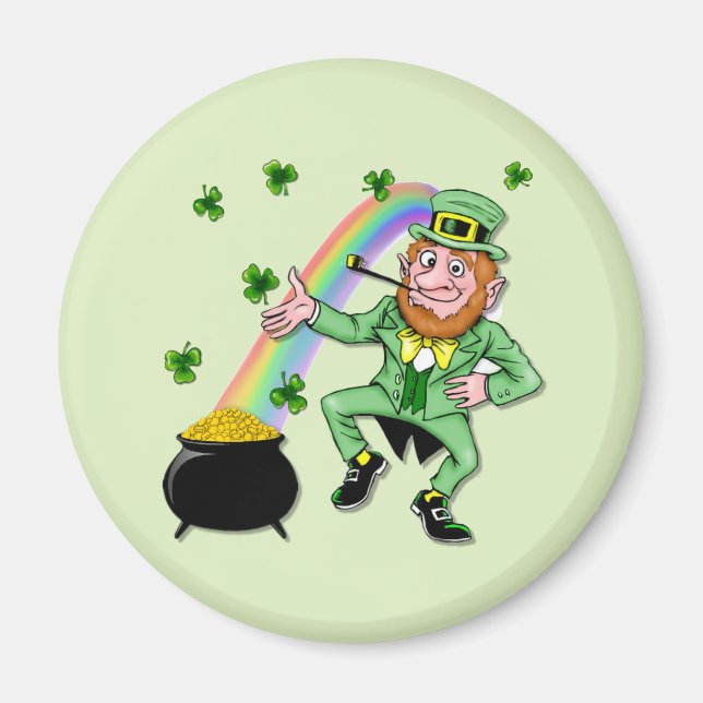 Lucky Leprechaun Magnet (Front)
