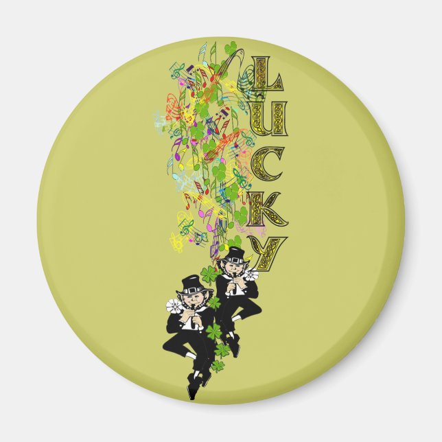 Lucky Leprechaun Magnet (Front)