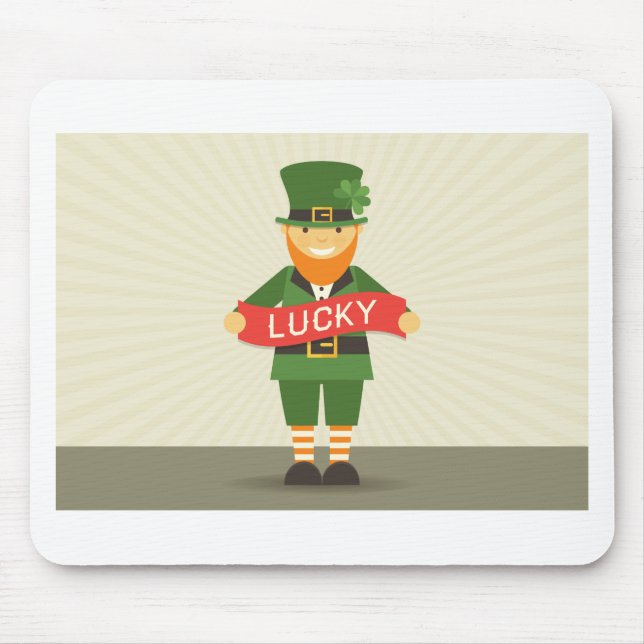 lucky leprechaun mouse pad (Front)
