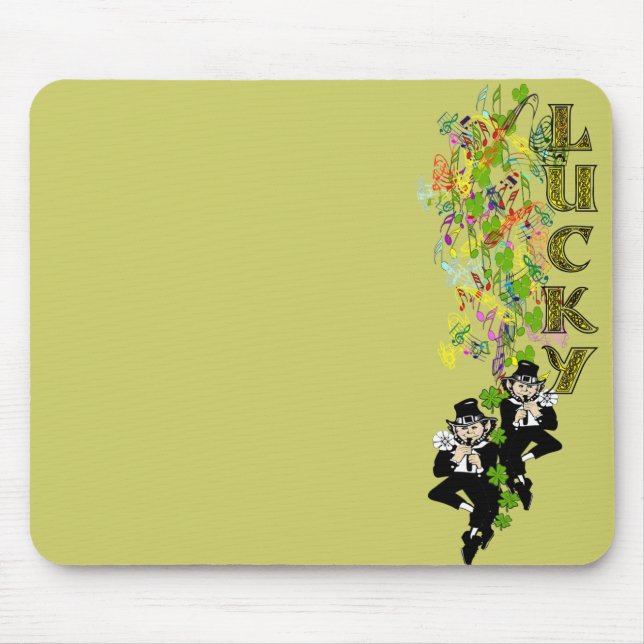 Lucky Leprechaun Mouse Pad (Front)