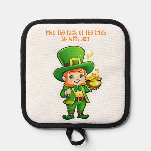 Lucky Leprechaun’s Treasure  Pot Holder (Front)