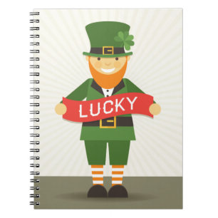 lucky leprechaun spiral notebook
