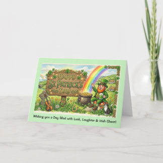 Lucky Leprechaun St Patrick's Day Card