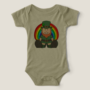 Lucky Leprechaun with Rainbow Pot of Gold
