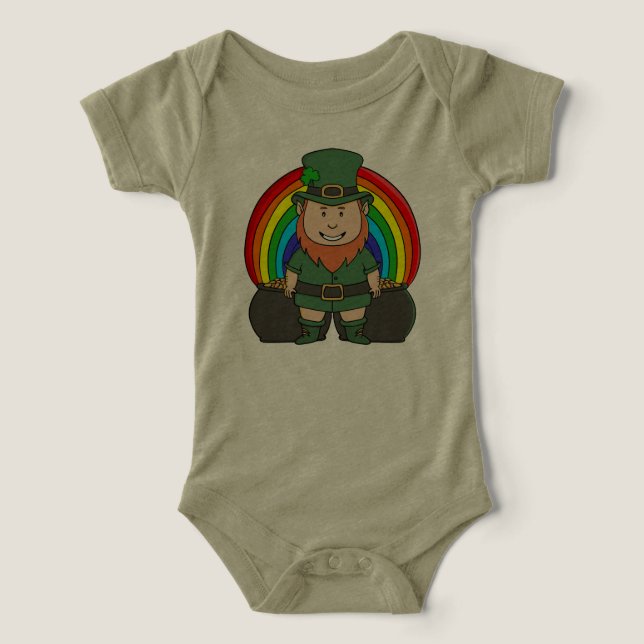 Lucky Leprechaun with Rainbow Pot of Gold (Design Front)