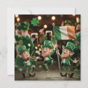 Lucky leprechauns saint Patrick Holiday Card