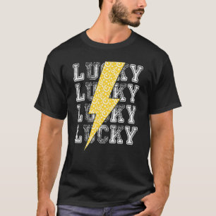 Lucky Lightning Bolt St  Patrick's Day C Horseshoe T-Shirt