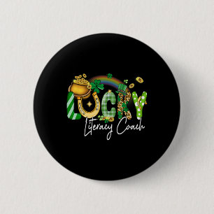 Lucky Literacy Coach St Patricks Day Family Matchi 6 Cm Round Badge