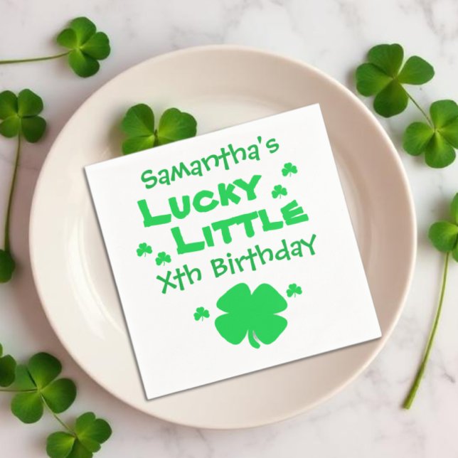 Lucky Little Birthday Napkin (Creator Uploaded)