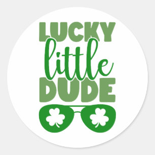 Lucky Little Dude 🍀 Classic Round Sticker