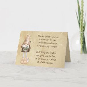 Lucky Little Gnome Good Health Luck Fun Card