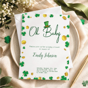 Lucky Little One – St. Patrick’s Day Baby Shower  Invitation