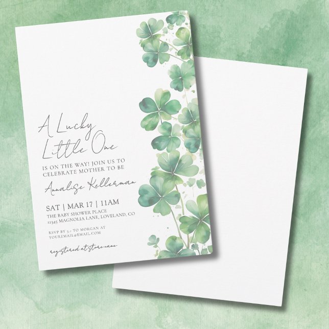 Lucky Little One St. Patrick's Day Baby Shower Invitation (Lucky Little One St. Patrick's Day Baby Shower Invitation)