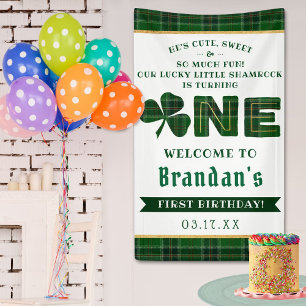 Lucky Little Shamrock 1st Birthday Welcome Banner