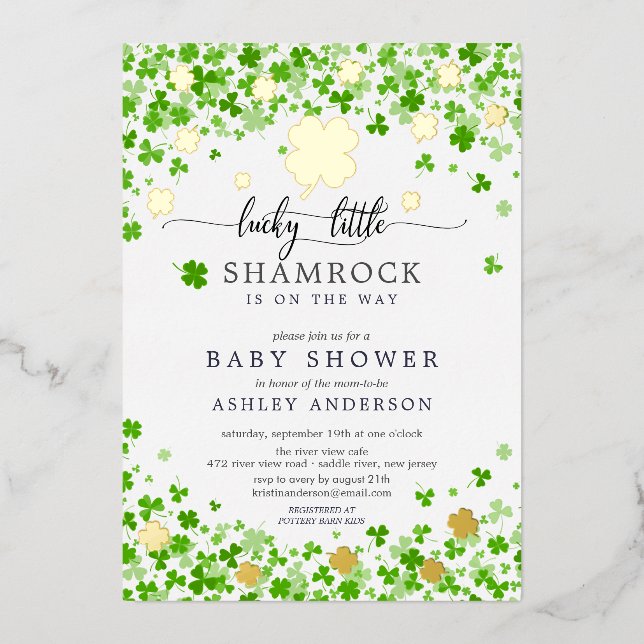 Lucky Little Shamrock Baby Shower (Front)