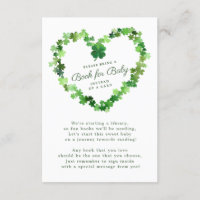 Lucky Little Shamrock Baby Shower Book for Baby