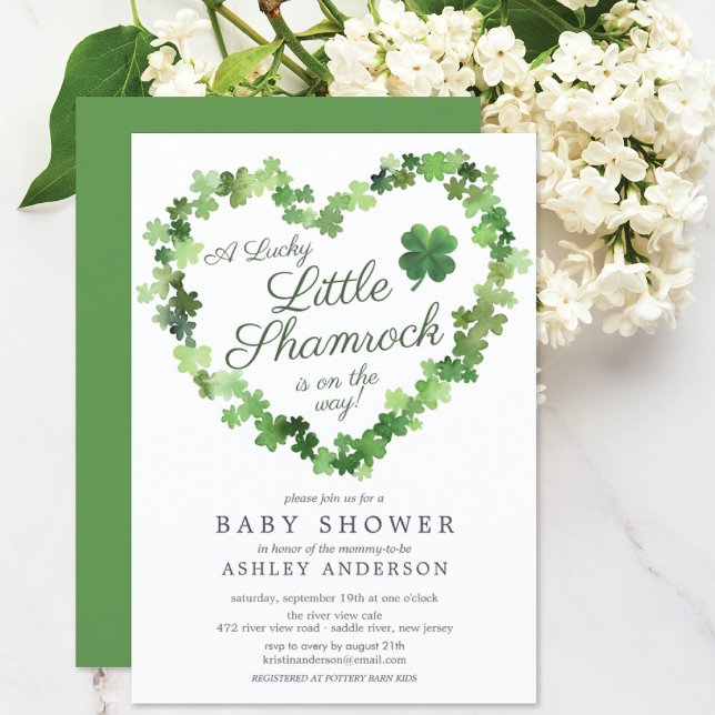 Lucky Little Shamrock Baby Shower Invitation (Creator Uploaded)