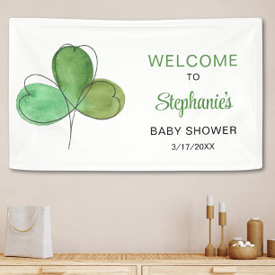 Lucky Little Shamrock Baby Shower Welcome Banner