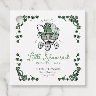 Lucky Little Shamrock St Patricks Baby Shower Favour Tags