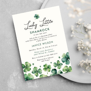 Lucky Little Shamrock  St. Patrick's Baby Shower Invitation