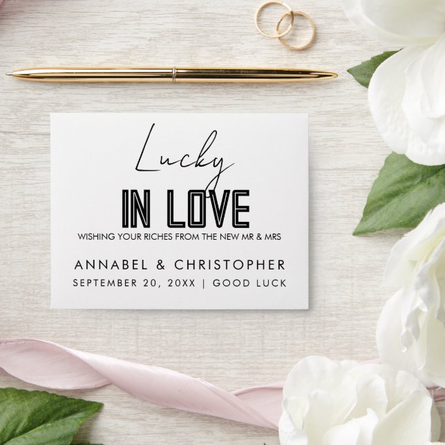 Lucky lotto love Lottery Ticket Wedding favor Envelope (Wedding)